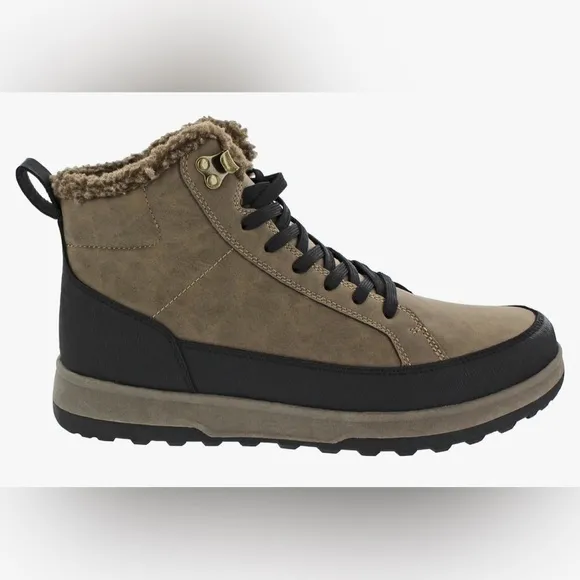 Men's Memory Foam Sneaker Boots Waterproof Size:9 Color:Brown/Black. (NWT)