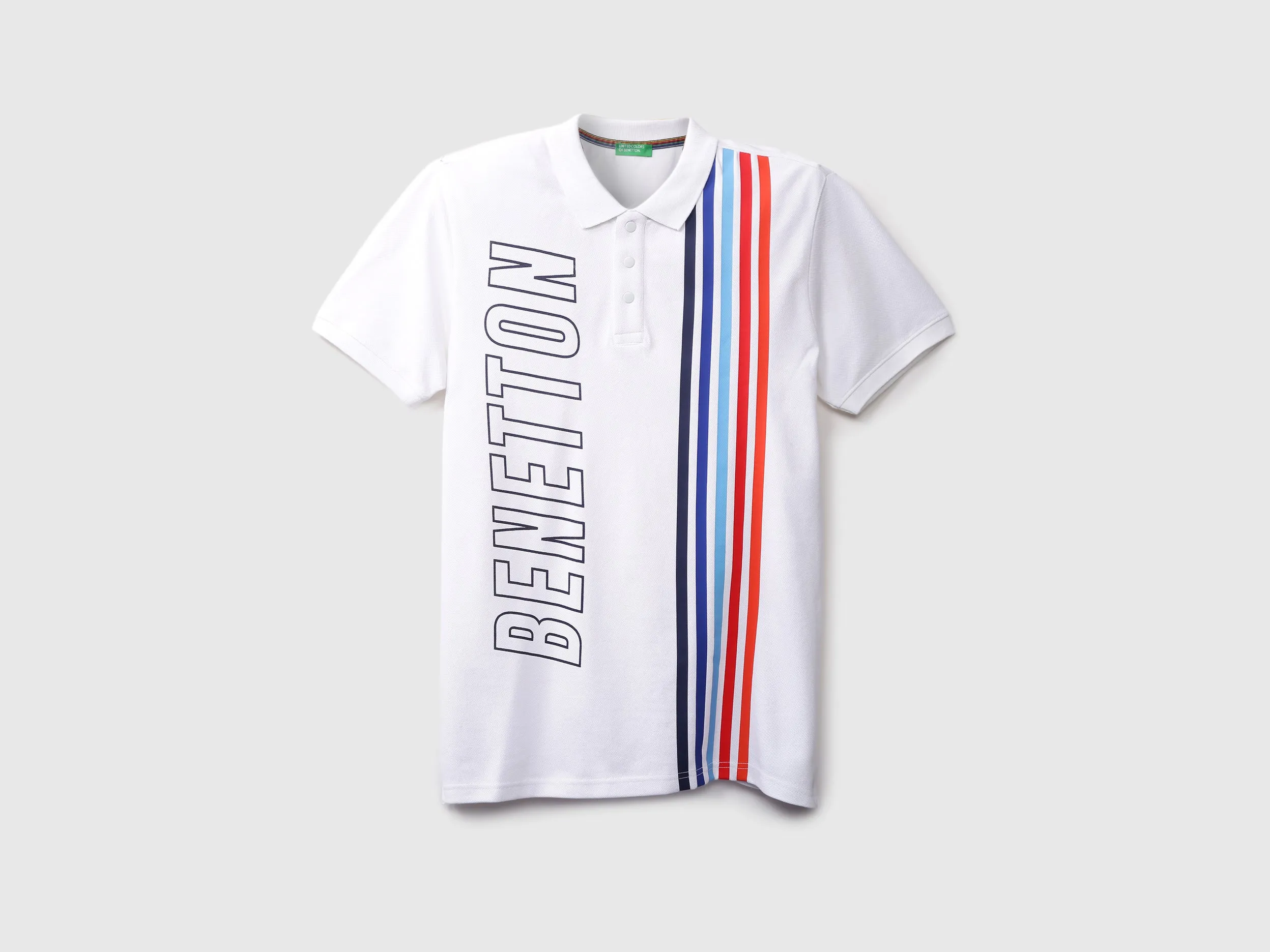 Mens Short Sleeve Stripe Polo