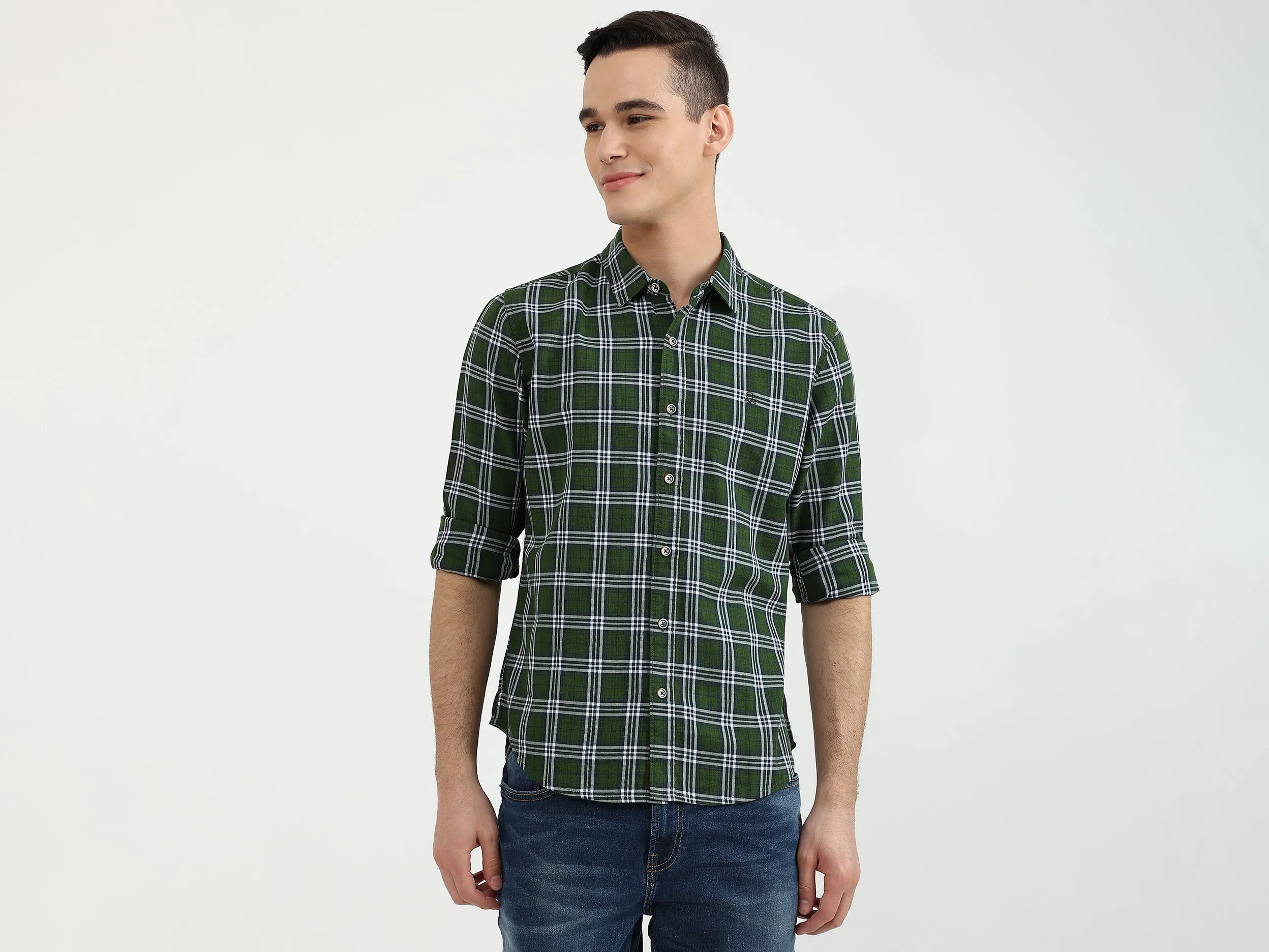 Mens Slim Fit Check Shirt