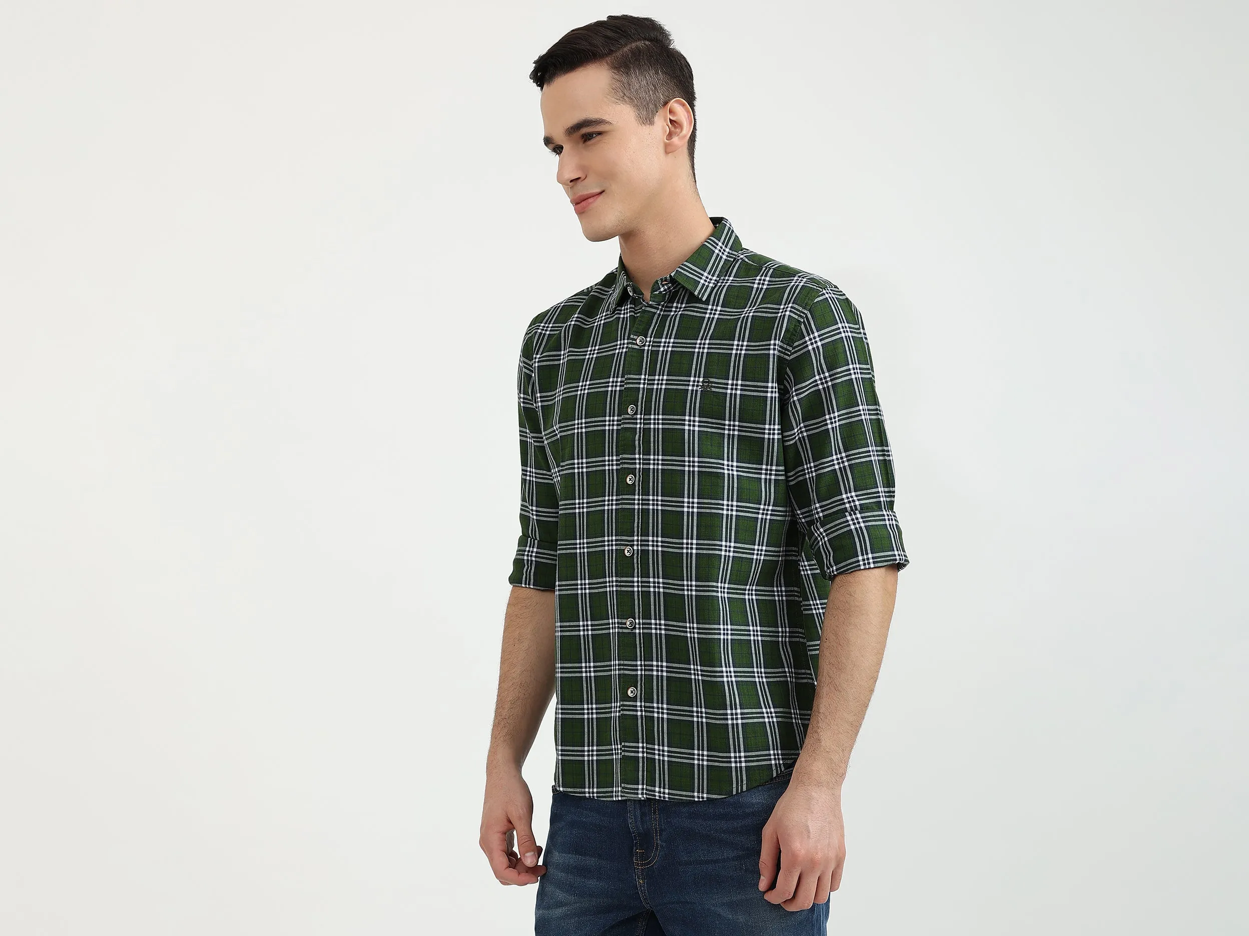 Mens Slim Fit Check Shirt