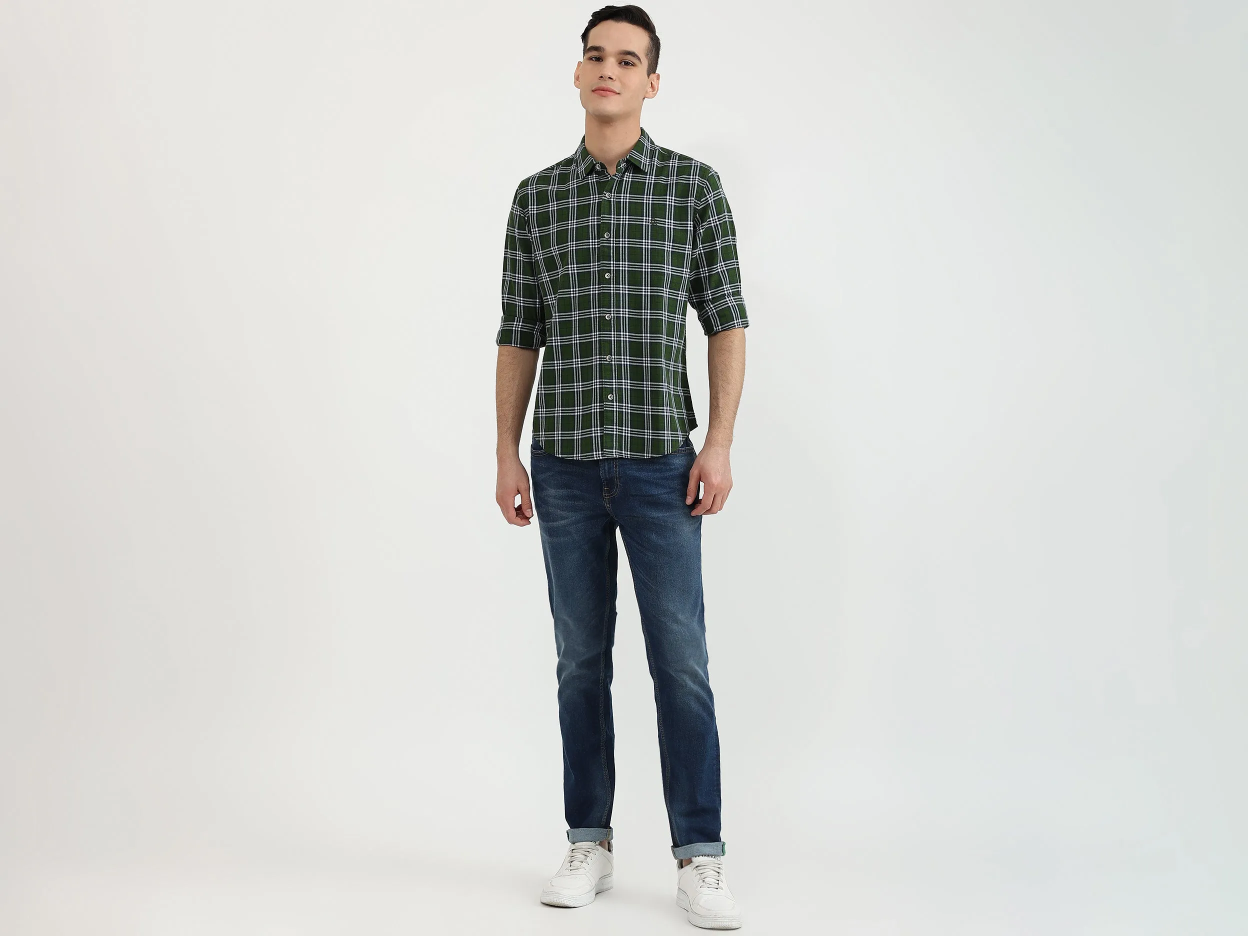 Mens Slim Fit Check Shirt