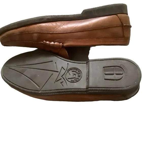 Mephisto boat shoes men’s size 11.5 spinnaker brown leather casual loafers shoes