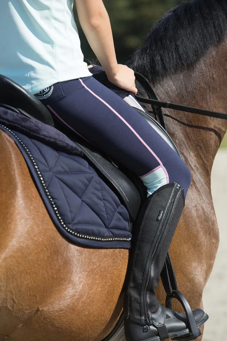 Mini-chaps équitation mesh Enfant - 100 noires