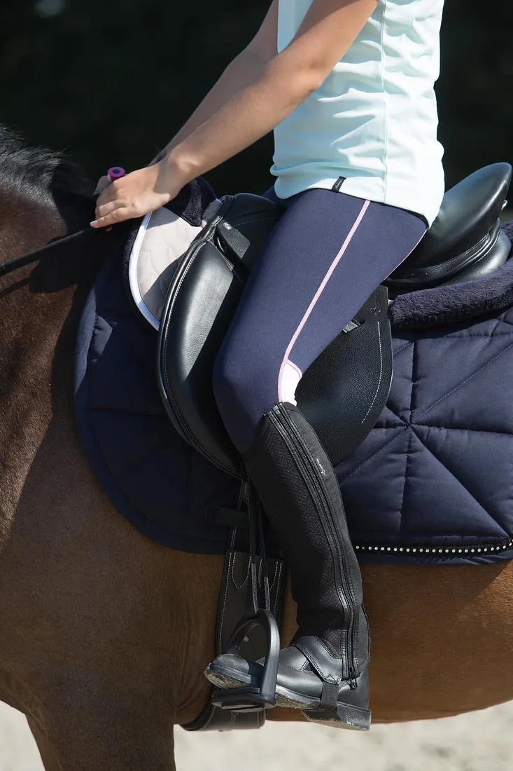 Mini-chaps équitation mesh Enfant - 100 noires