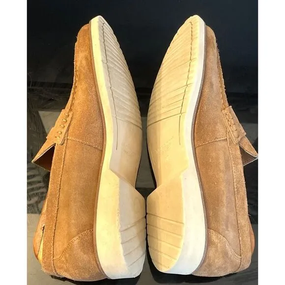 Moretti Gold Label 'Roseville' Men's Tan Suede Penny Loafers - Size 10D