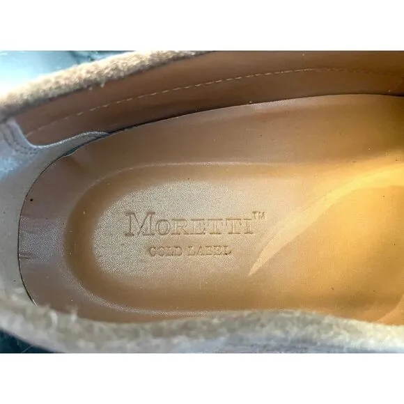 Moretti Gold Label 'Roseville' Men's Tan Suede Penny Loafers - Size 10D