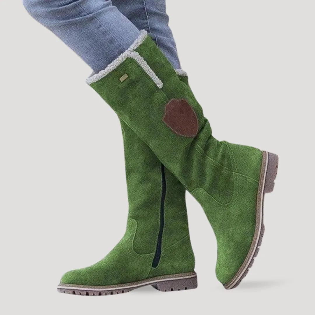 Myrtle | Rugged Suede Knee Boots