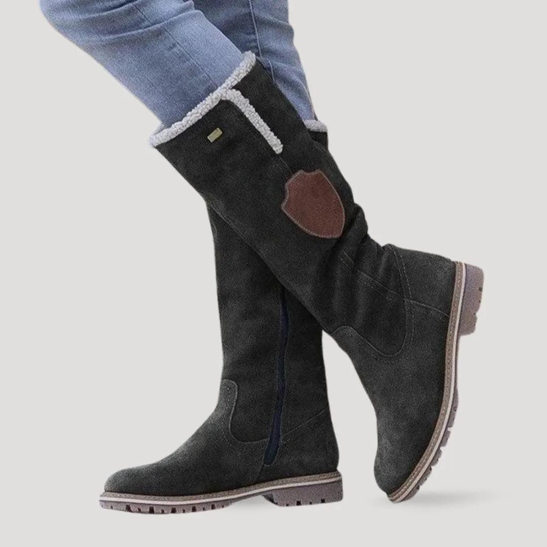 Myrtle | Rugged Suede Knee Boots