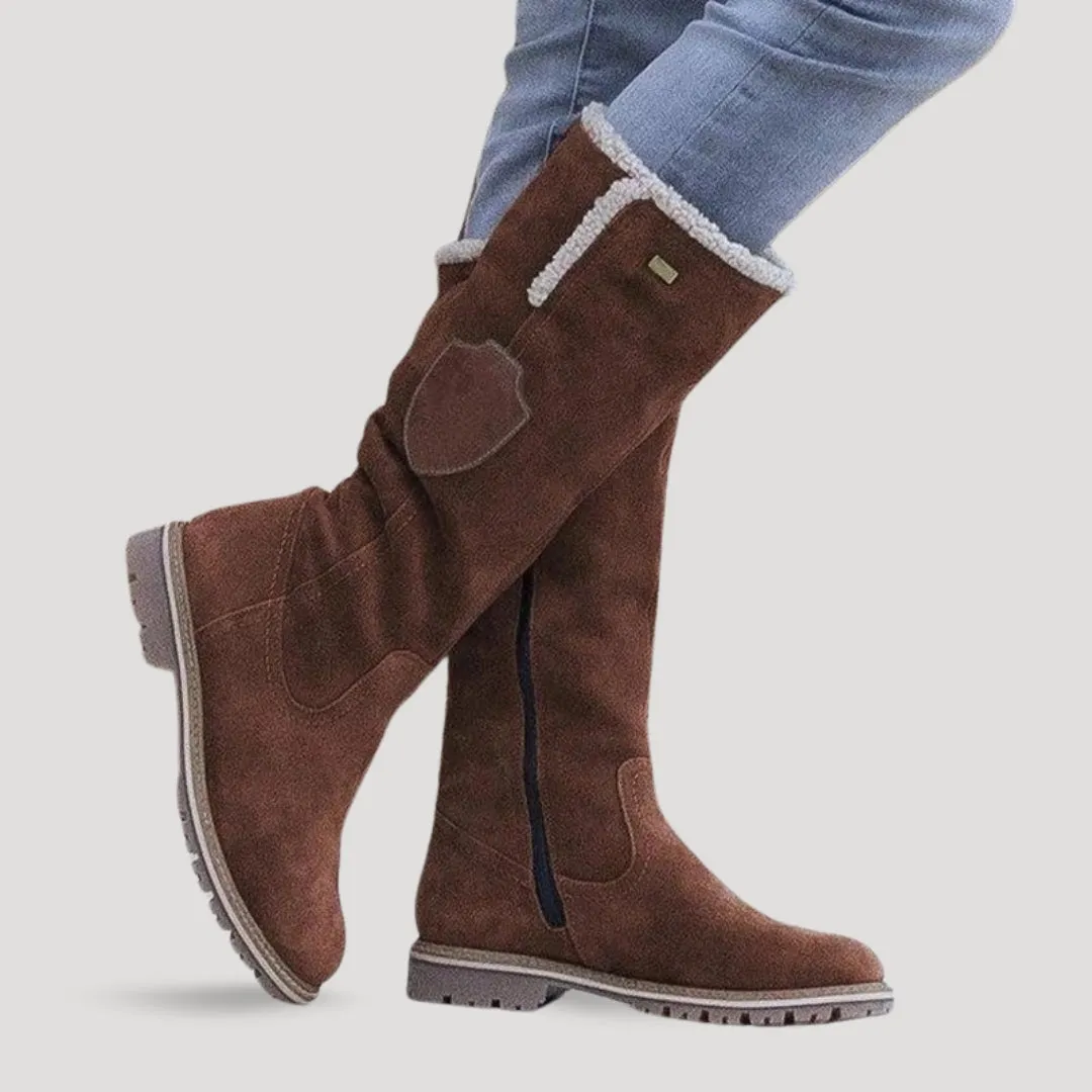 Myrtle | Rugged Suede Knee Boots