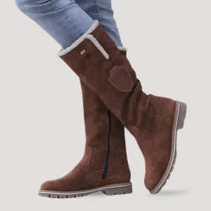 Myrtle | Rugged Suede Knee Boots