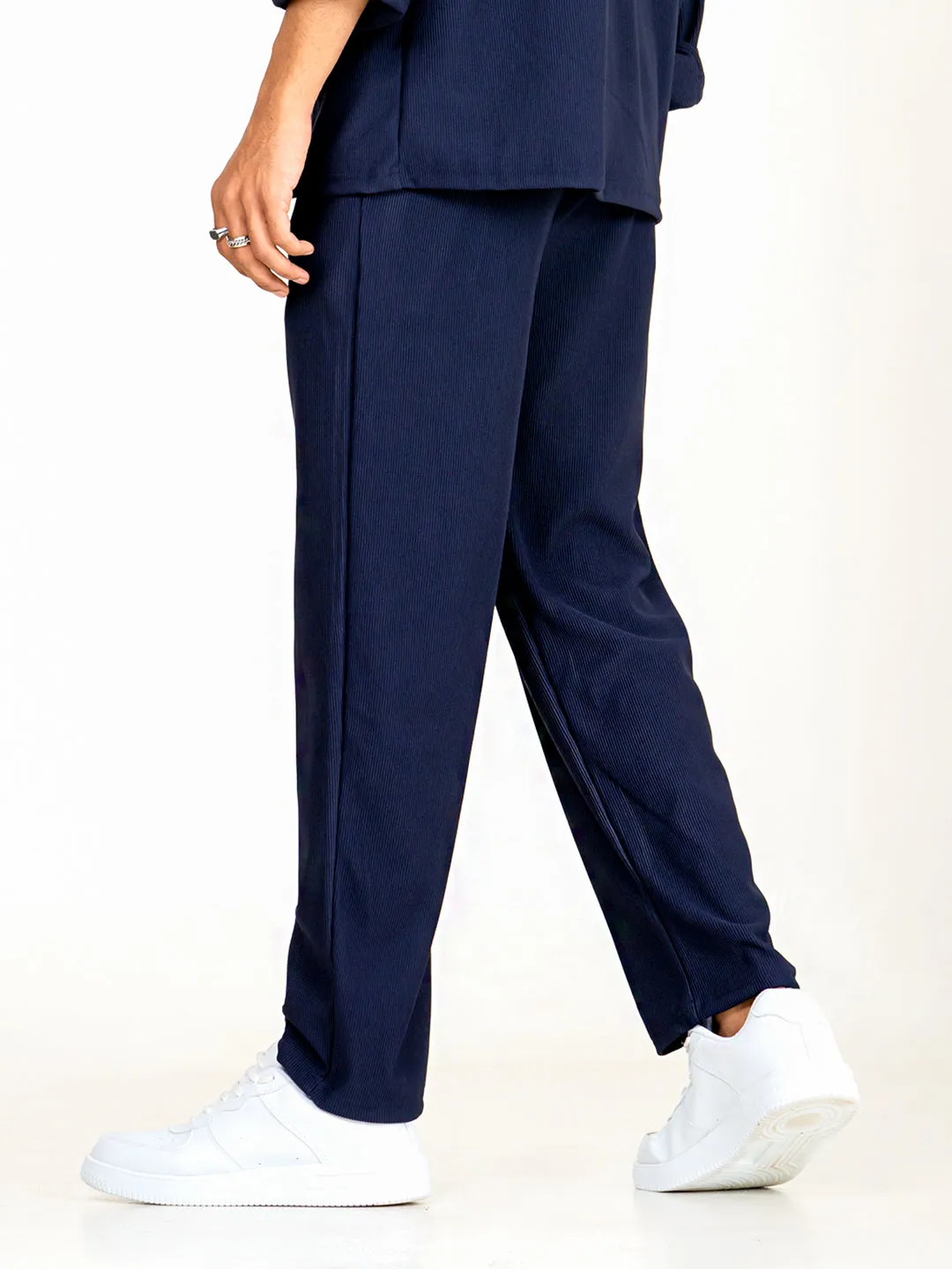 Navy Blue T-Shirt & Pants Co-ord Set