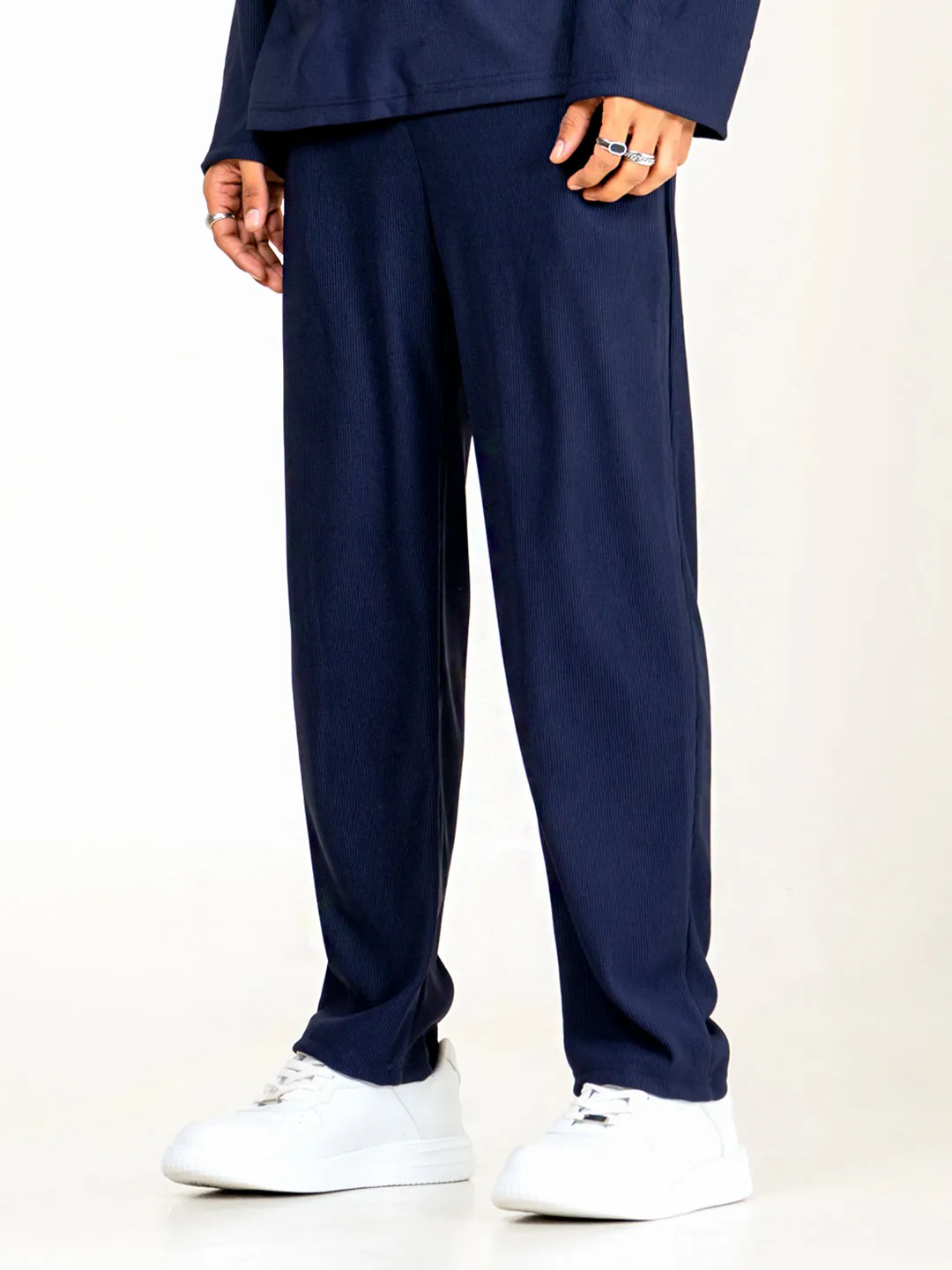 Navy Blue T-Shirt & Pants Co-ord Set