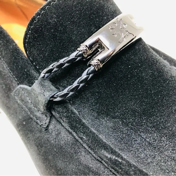 New Stacy Adams Black Suede Loafers