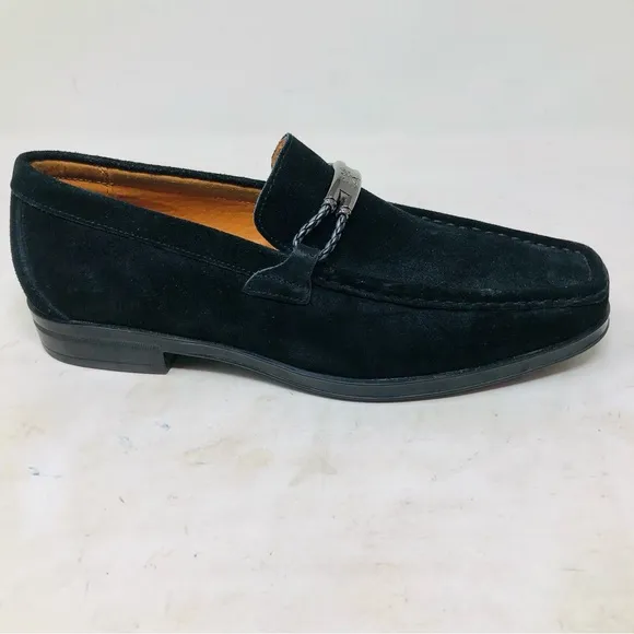 New Stacy Adams Black Suede Loafers