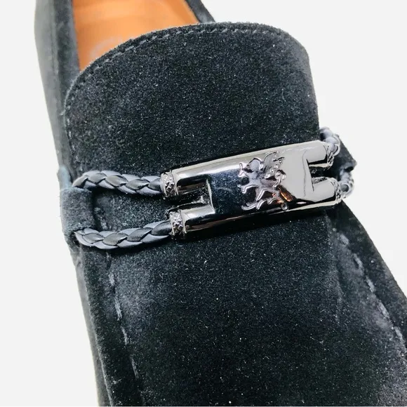 New Stacy Adams Black Suede Loafers