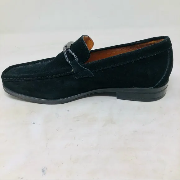 New Stacy Adams Black Suede Loafers