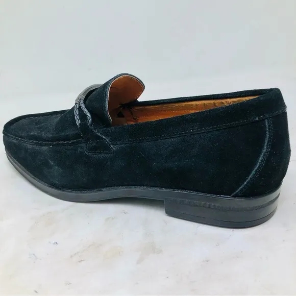 New Stacy Adams Black Suede Loafers