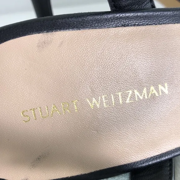 New STUART WEITZMAN Women's Size 11 Black Twistie Stiletto 75 Sandals Heels