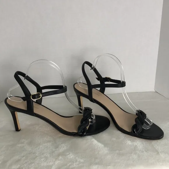 New STUART WEITZMAN Women's Size 11 Black Twistie Stiletto 75 Sandals Heels