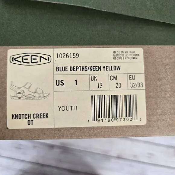NIB Keen Knotch Creek Quick Dry Athletic Sandal Size 1
