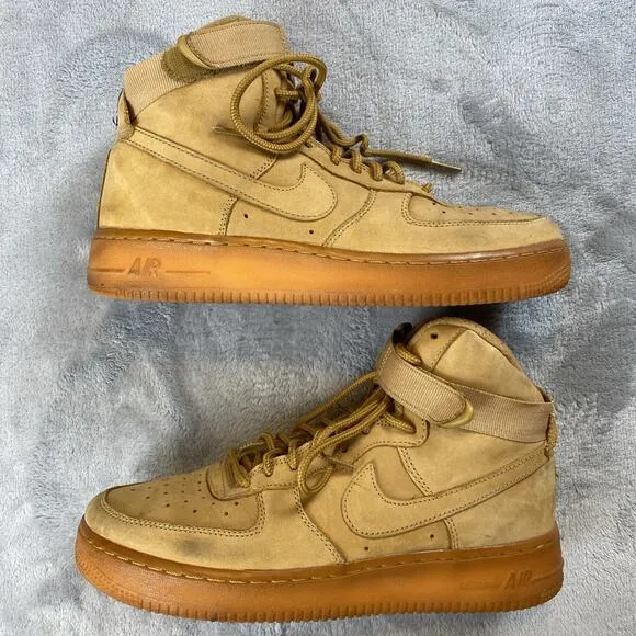 Nike Air Force 1 High Flax (Tan) Youth Size 7Y 2017 Basketball