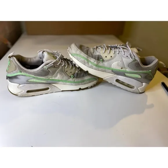 Nike Air Max 90 Sail Neon Green CZ9078-010 Mens Size 10.5‎