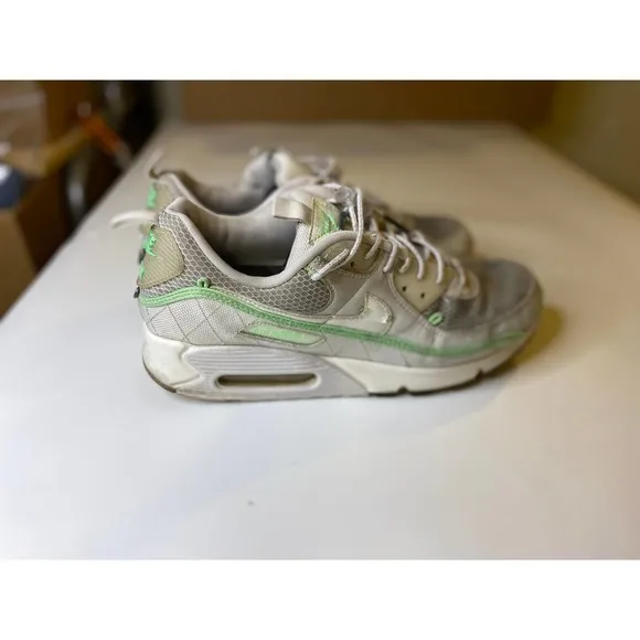 Nike Air Max 90 Sail Neon Green CZ9078-010 Mens Size 10.5‎