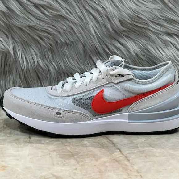 Nike Men’s Waffle One “White/Picante Red/Pure Platinum/White” Sneakers