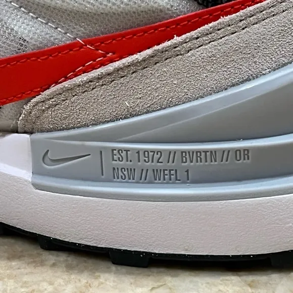 Nike Men’s Waffle One “White/Picante Red/Pure Platinum/White” Sneakers