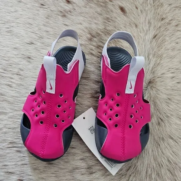 Nike Sunray Protect 2 Toddler Girls Sandals in Pink Size 10 NEW
