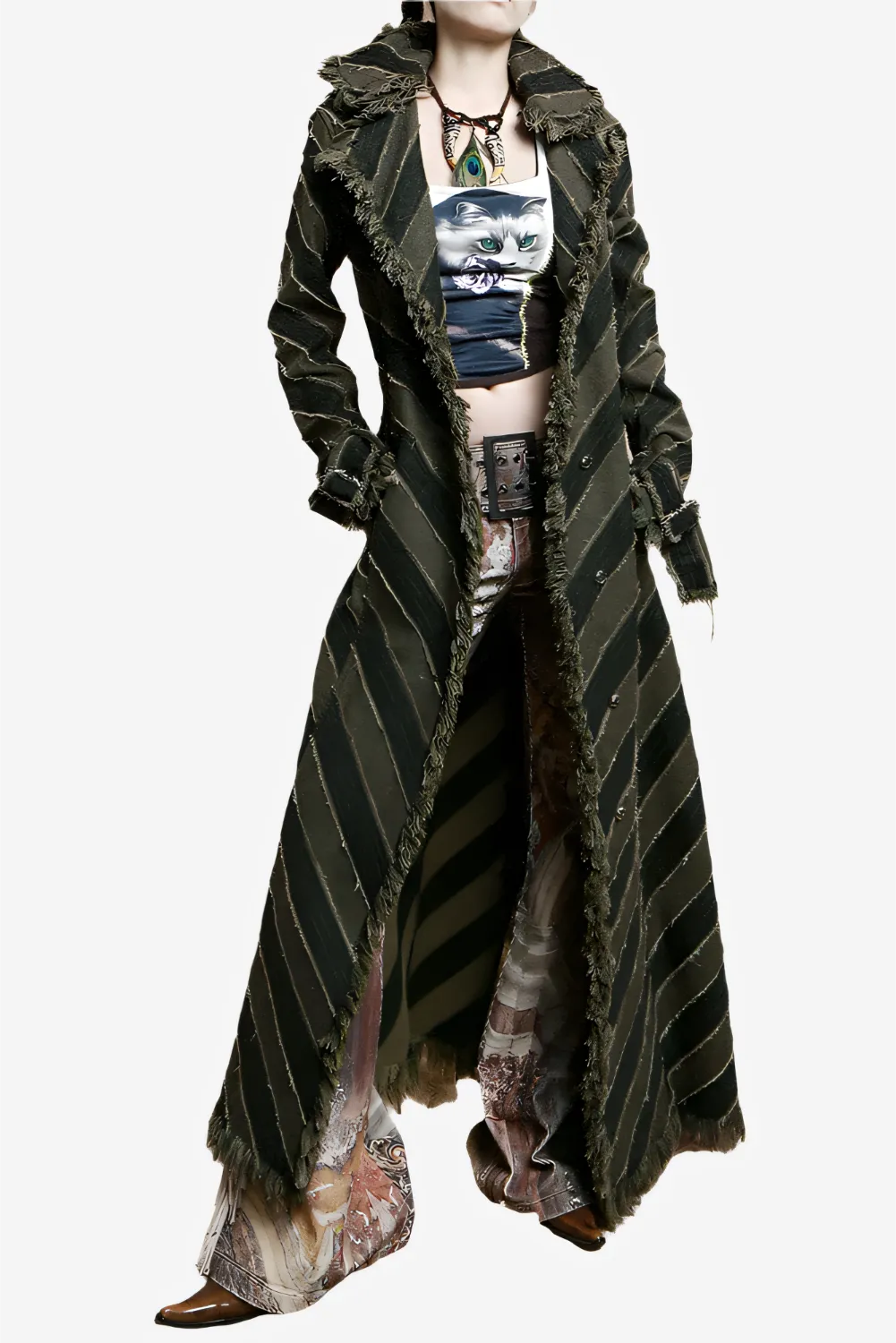 Nomad Striped Fringe Trench