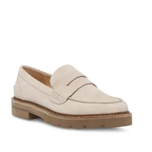NWOT Anne Klein Women's Emmylou Loafer Flat Suede Beige Cream Size 7.5