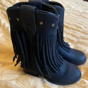 NWOTS FRINGE Leather Infant Toddler Cowboy cowgirl Boots! old west size 4C RARE!