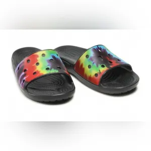 NWT Crocs Little Kids Classic Slide Tie-Dye Unisex Sandals