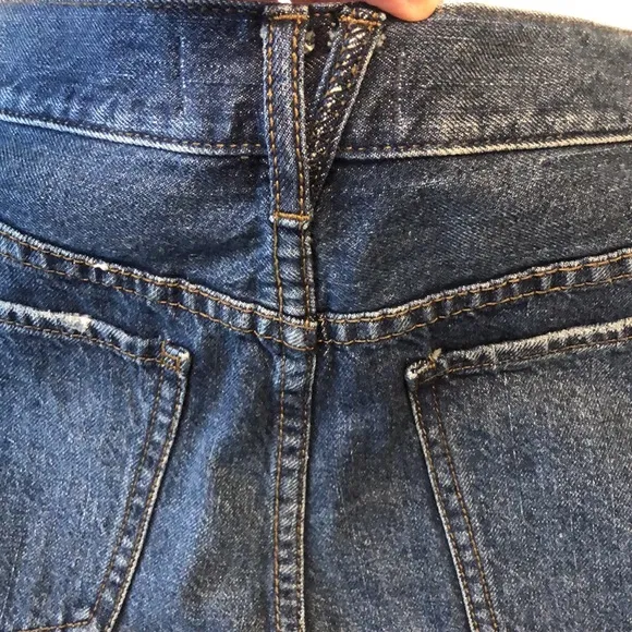 NWT Free People Avery denim shorts frayed we the free button fly size 30