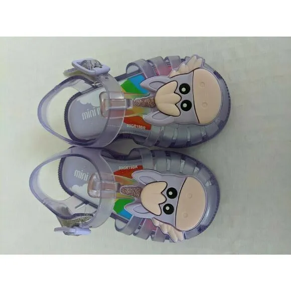 NWT Mini Melissa Unicorn Lilac Size 5 Possession Sandals