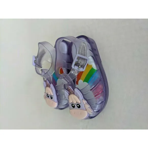 NWT Mini Melissa Unicorn Lilac Size 5 Possession Sandals