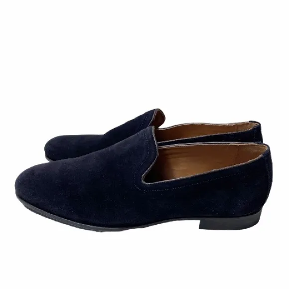 NWT Zara Man Black Slip On Suede Leather Loafers Size EU 42 US 9