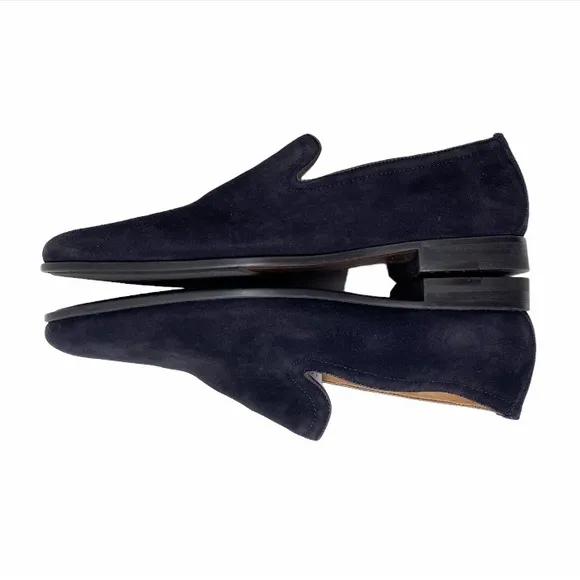 NWT Zara Man Black Slip On Suede Leather Loafers Size EU 42 US 9