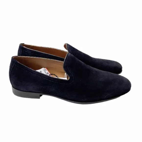 NWT Zara Man Black Slip On Suede Leather Loafers Size EU 42 US 9