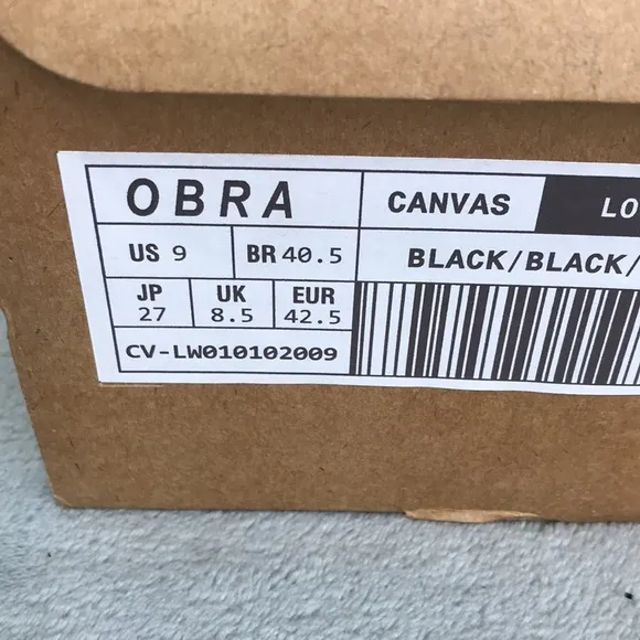 Obra Men's Black Lace up Low Top Sneakers Size 9 New in Box