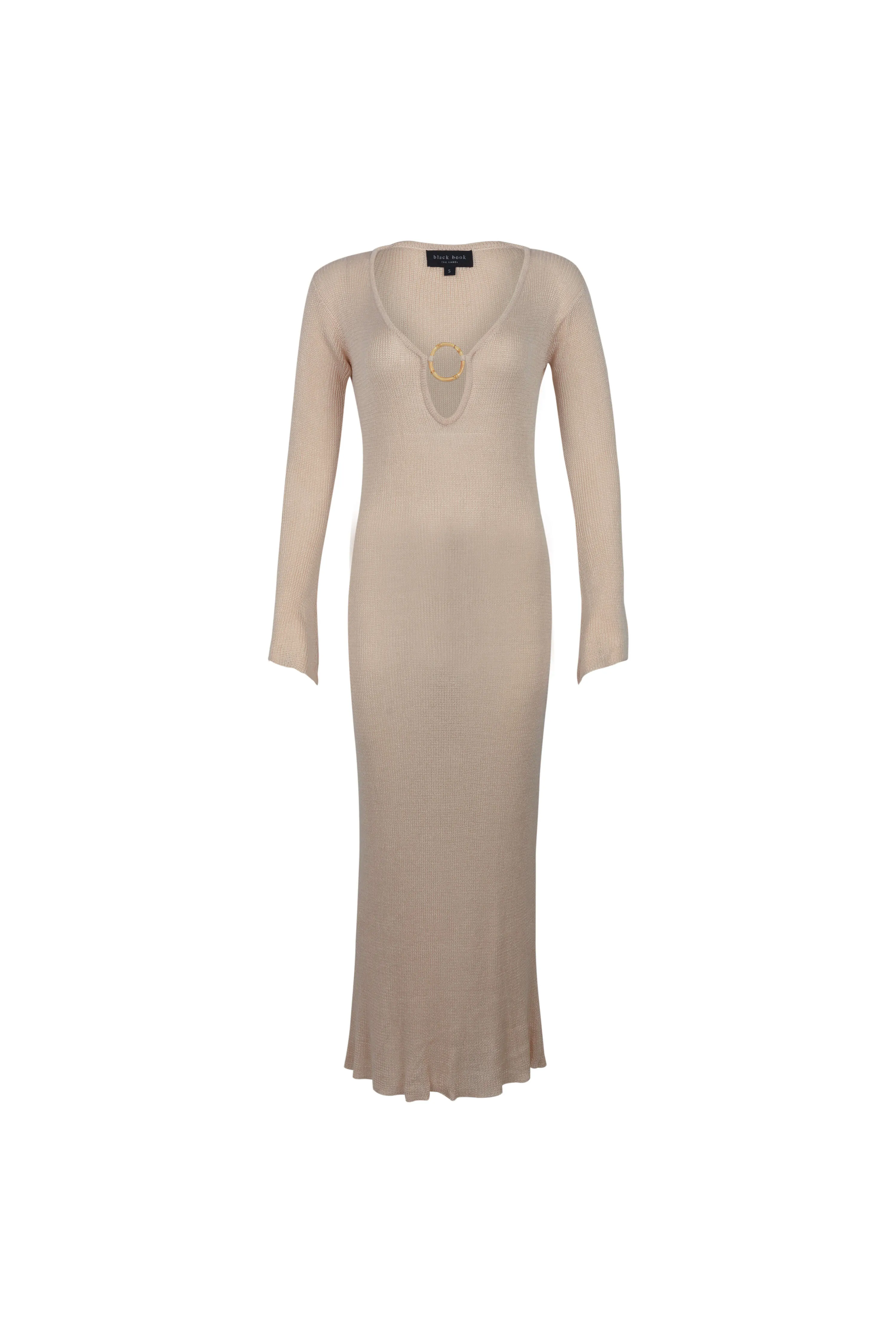 Odin Knit Long Dress Beige