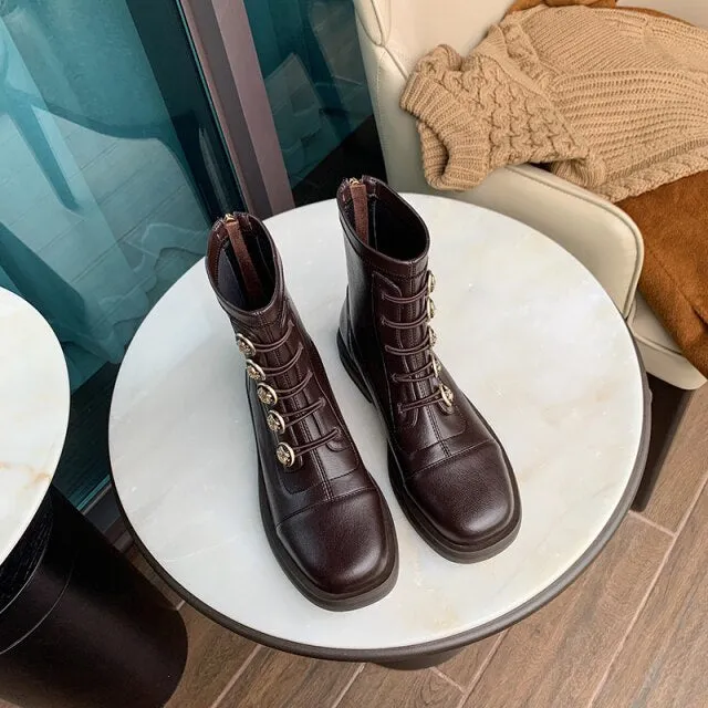 Office Lady Winter Warm Outdoor Fashion Solid Elegant Boots