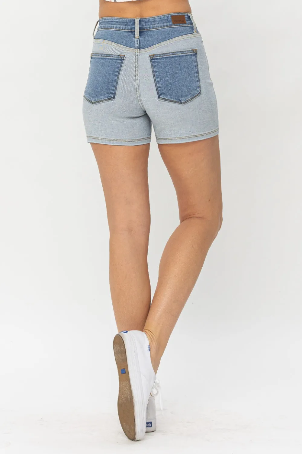 Online Exclusive | Judy Blue Color Block Denim Shorts