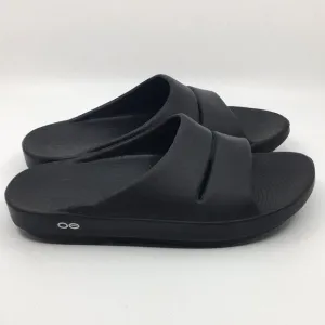Oofos Ooahh Black Slides Sandals Unisex EU 42 M9 W11 Recovery Therapy slides