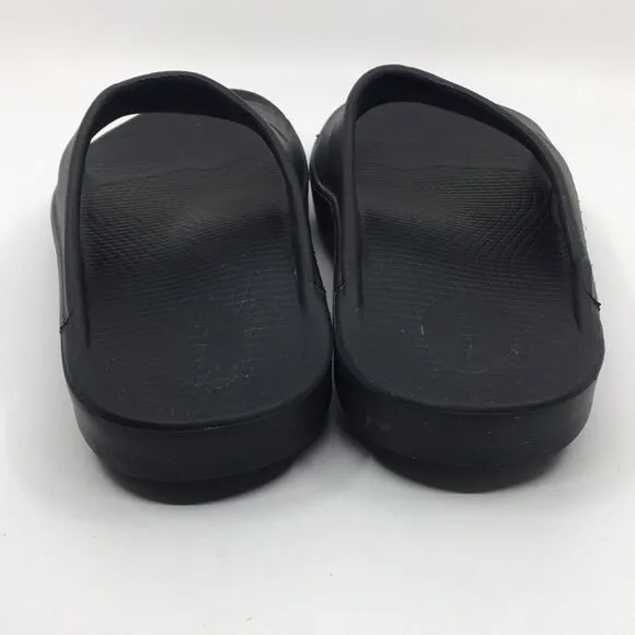 Oofos Ooahh Black Slides Sandals Unisex EU 42 M9 W11 Recovery Therapy slides