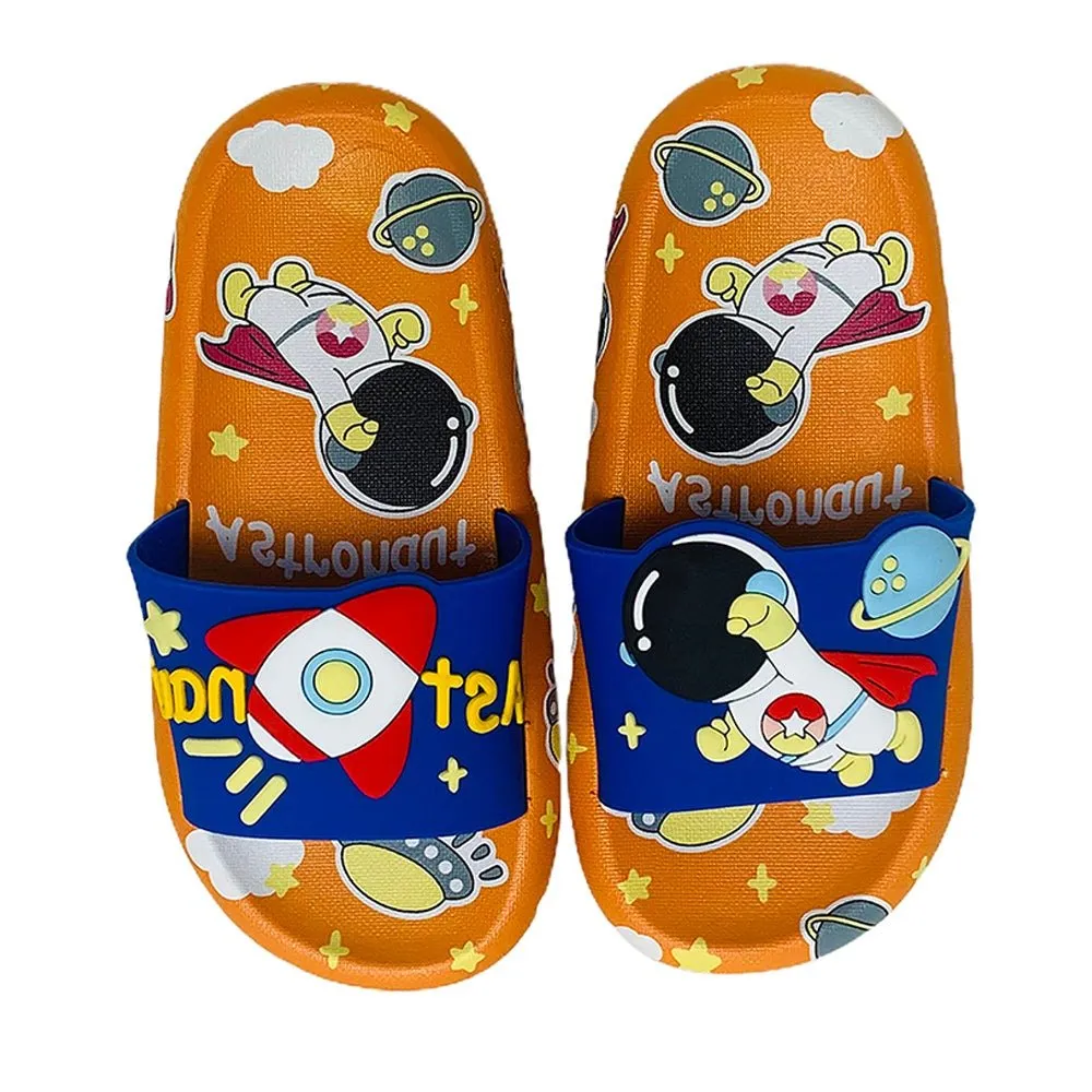 Orange all over Space theme Slip on Clogs, Summer/Monsoon all season Footwear for Toddlers & Kids