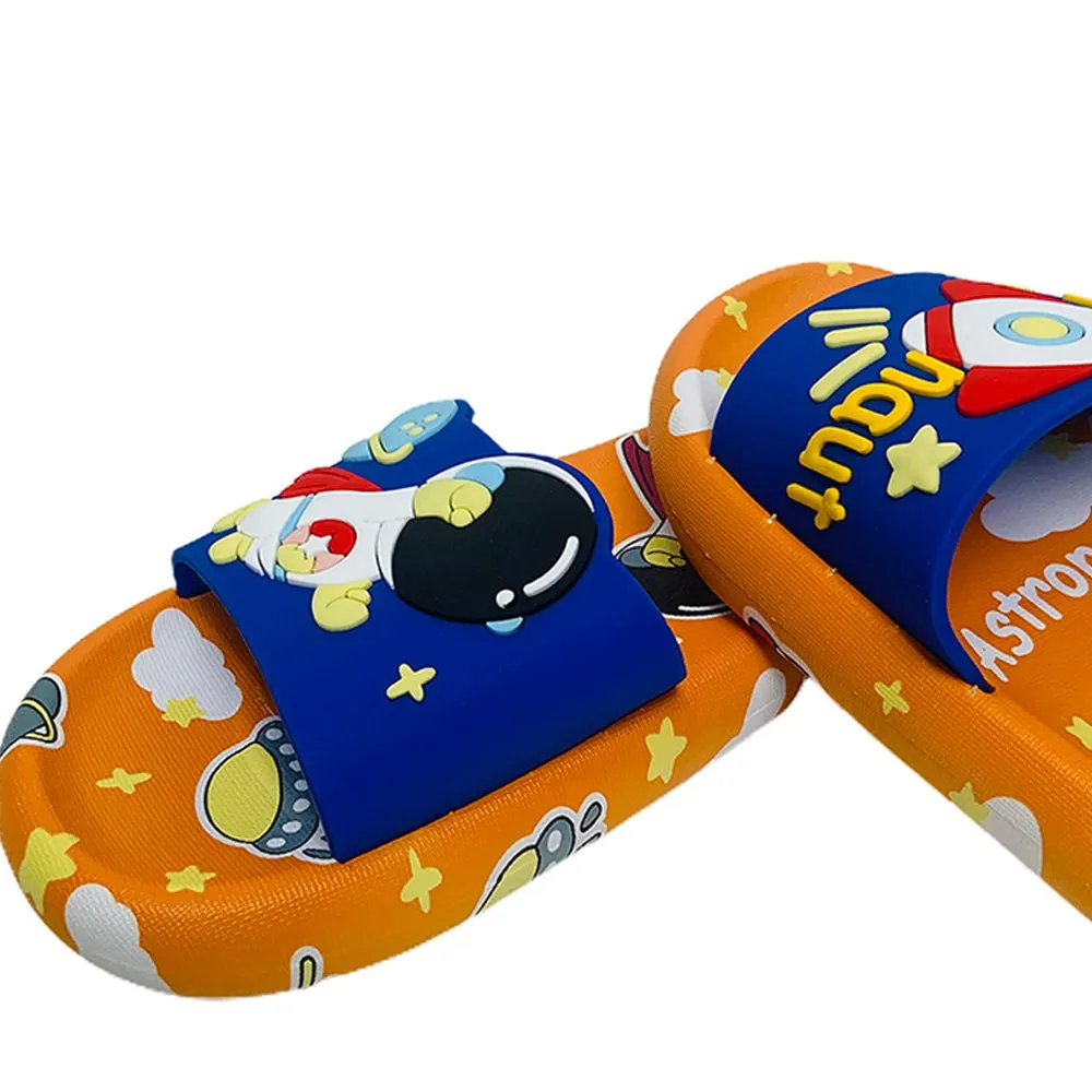 Orange all over Space theme Slip on Clogs, Summer/Monsoon all season Footwear for Toddlers & Kids