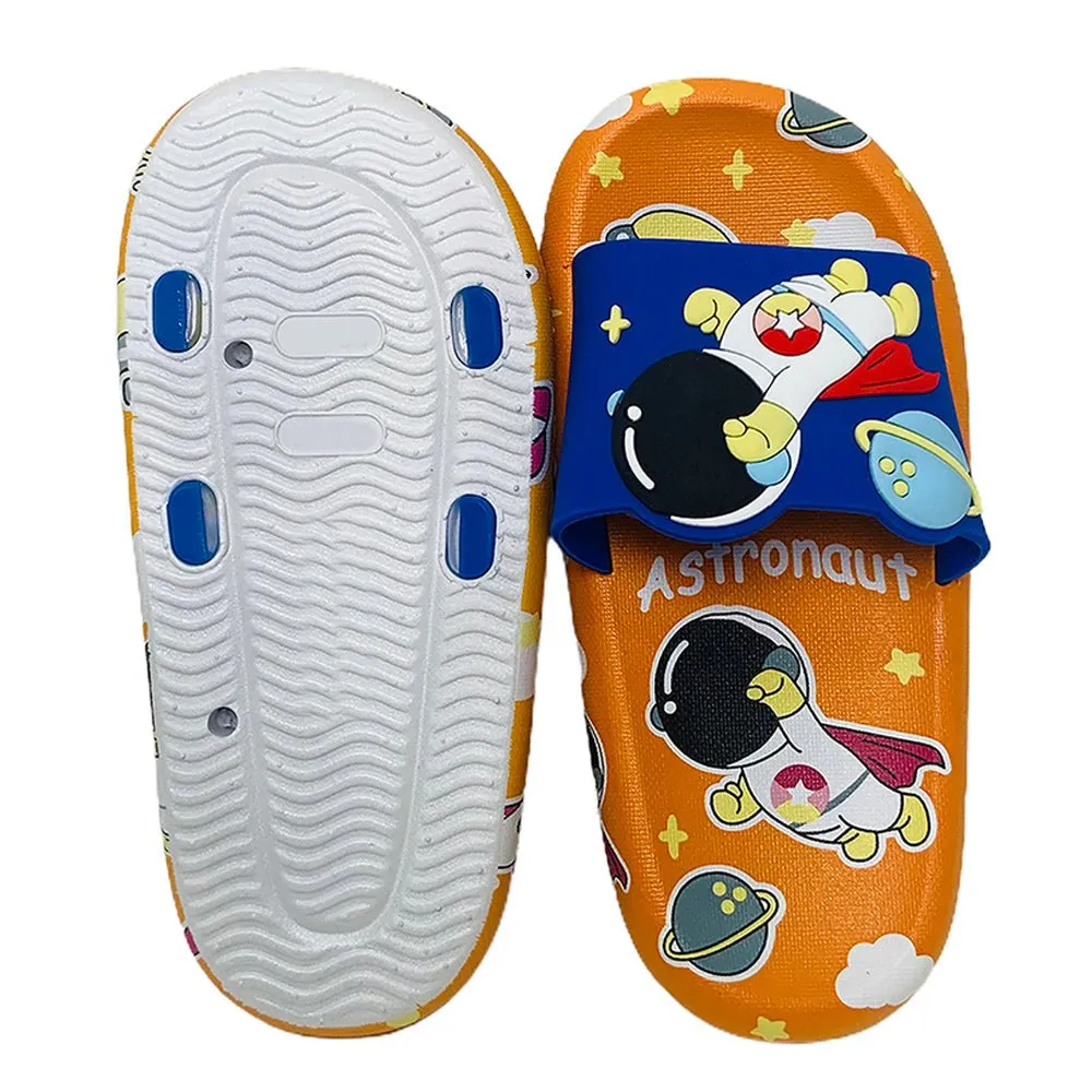 Orange all over Space theme Slip on Clogs, Summer/Monsoon all season Footwear for Toddlers & Kids