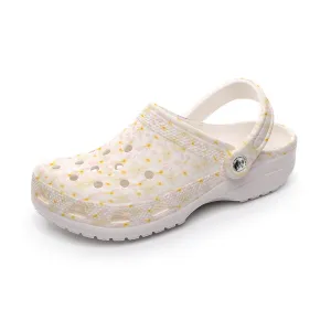 Pastel Frangipanis Rubber Shoes up to size 12